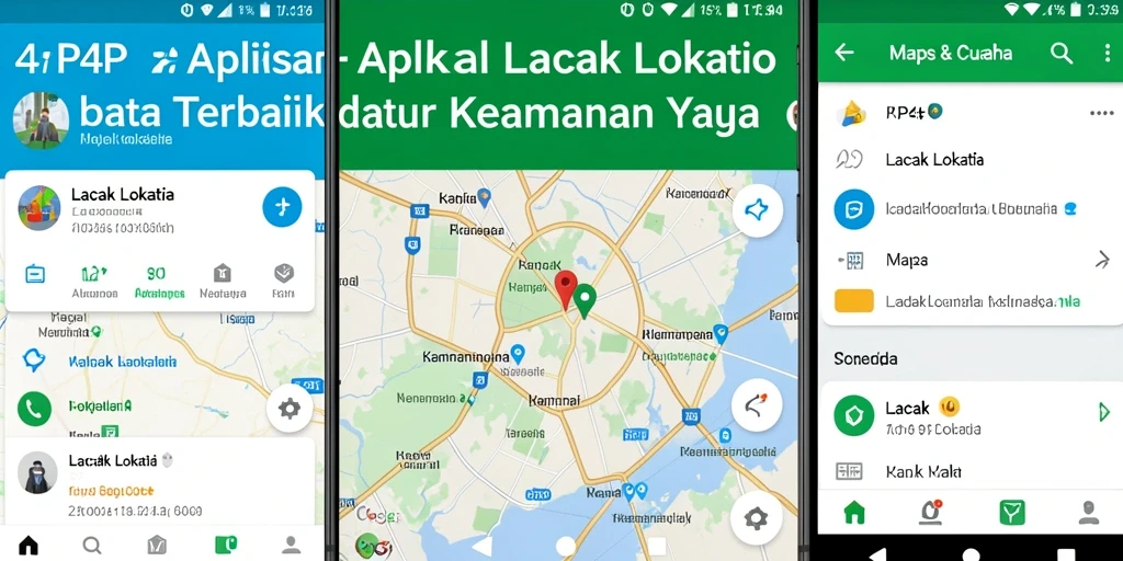 Antarmuka pengguna aplikasi 4P4P menampilkan fitur pelacakan lokasi dengan mudah.