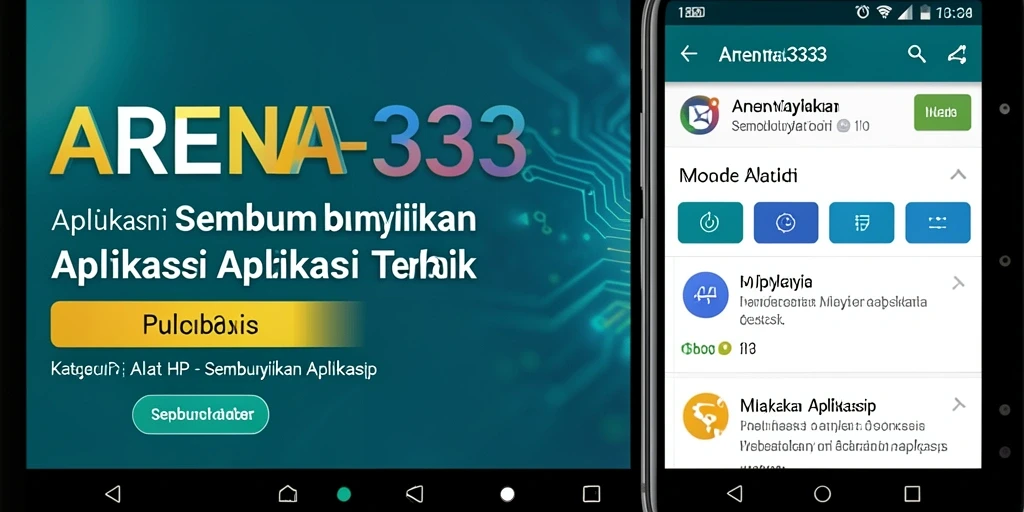 Tampilan antarmuka aplikasi Sembunyikan Aplikasi ARENA333 yang mudah digunakan.