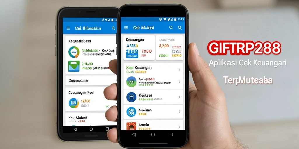Tampilan antarmuka aplikasi GIFTRP288 yang user-friendly untuk cek mutasi transaksi.