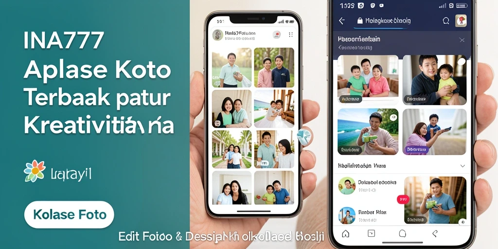 Antarmuka INA777 yang mudah digunakan untuk kolase foto.
