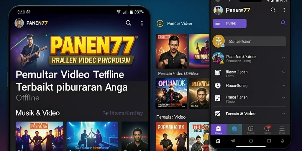 Tampilan antarmuka <strong>PANEN77</strong> yang sederhana dan fungsional untuk pemutar video.