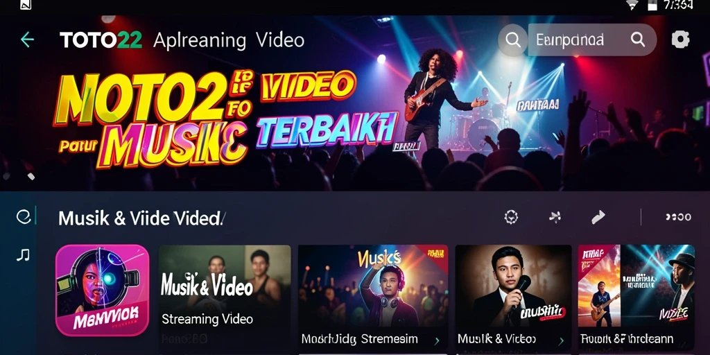 Tampilan antarmuka pengguna aplikasi TOTO22 yang menarik dan fungsional.